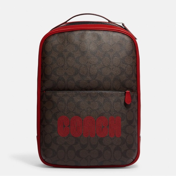 Coach Westway Backpack In Colorblock Signature Canvas With Coach Patch - Picture 2 of 7